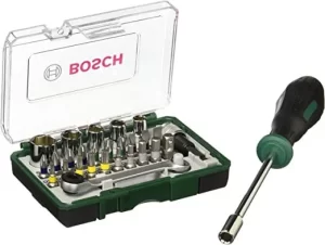 Bộ mũi vặn vít Bosch 27 món kèm tay cầm 2607017331